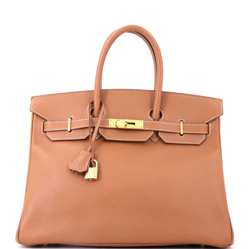 Hermes Birkin 35 Brown Courchevel with Gold Hardware